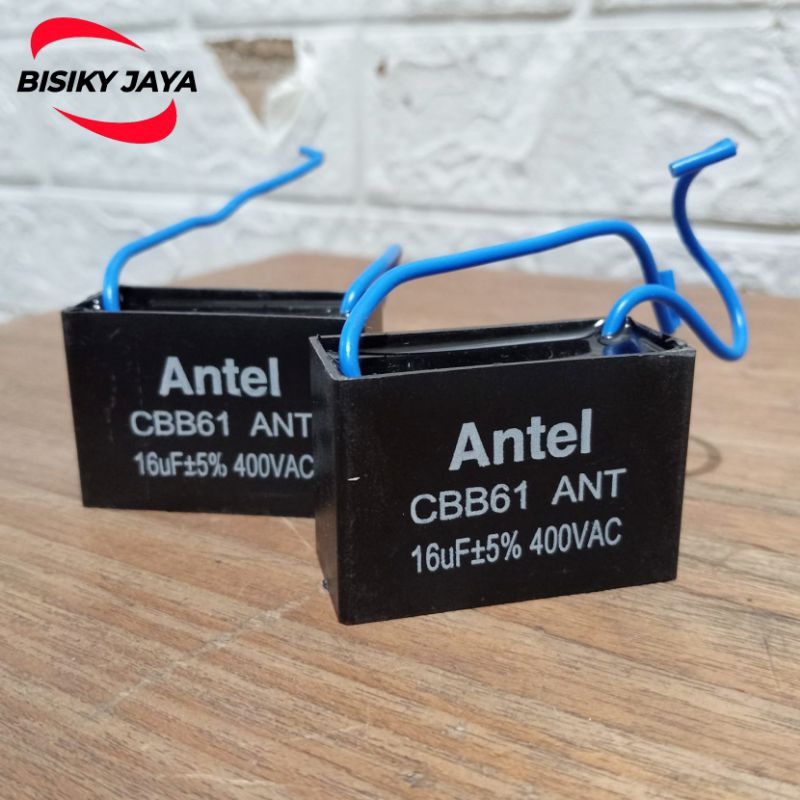 Kapasitor ANTEL 16uF 400VAC Original kapasitor 16 mikro 400 volt ANTEL CBB61