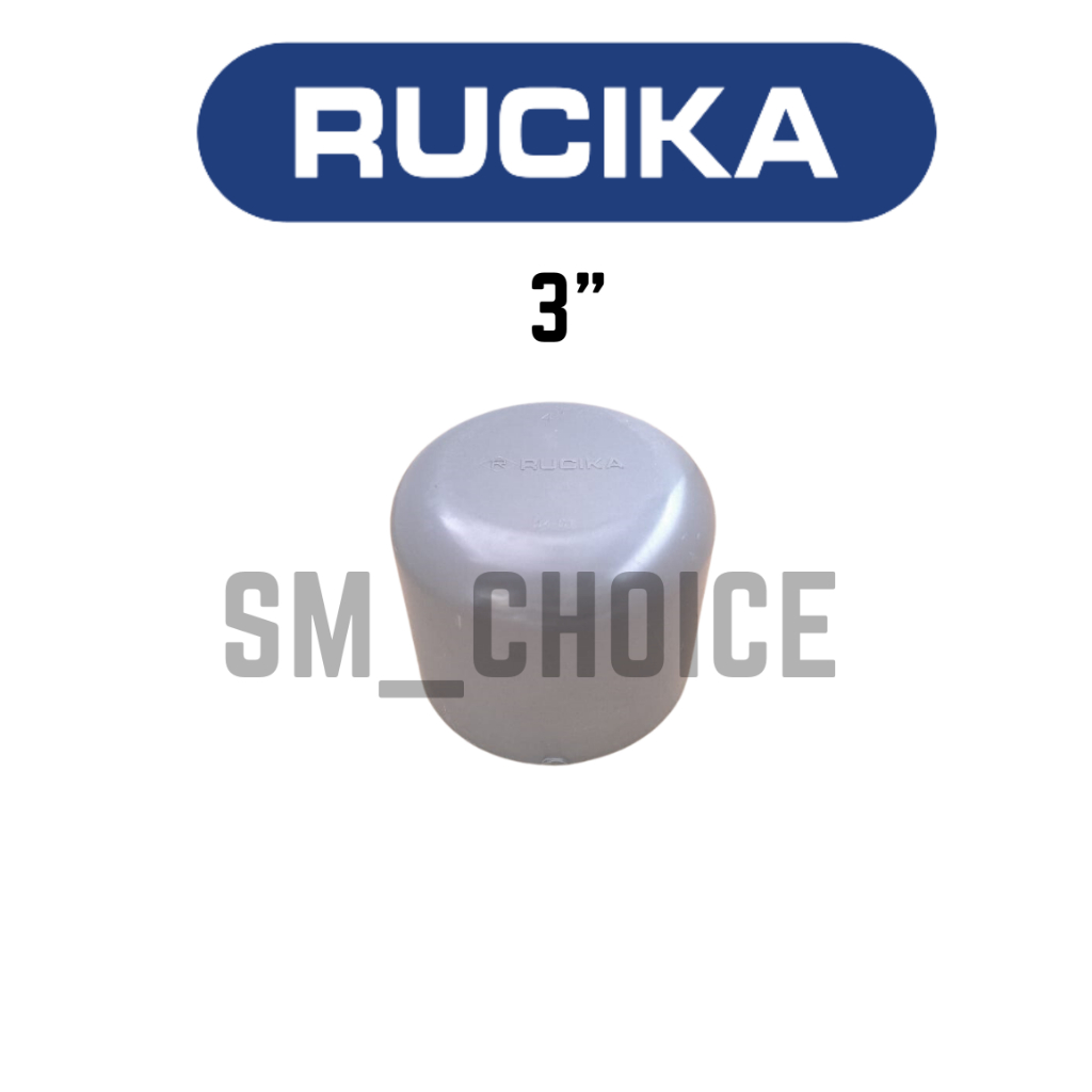 RUCIKA CAP PVC 3 INCH D DOP PVC 3" D RUCIKA PENUTUP PIPA 3 INCH D
