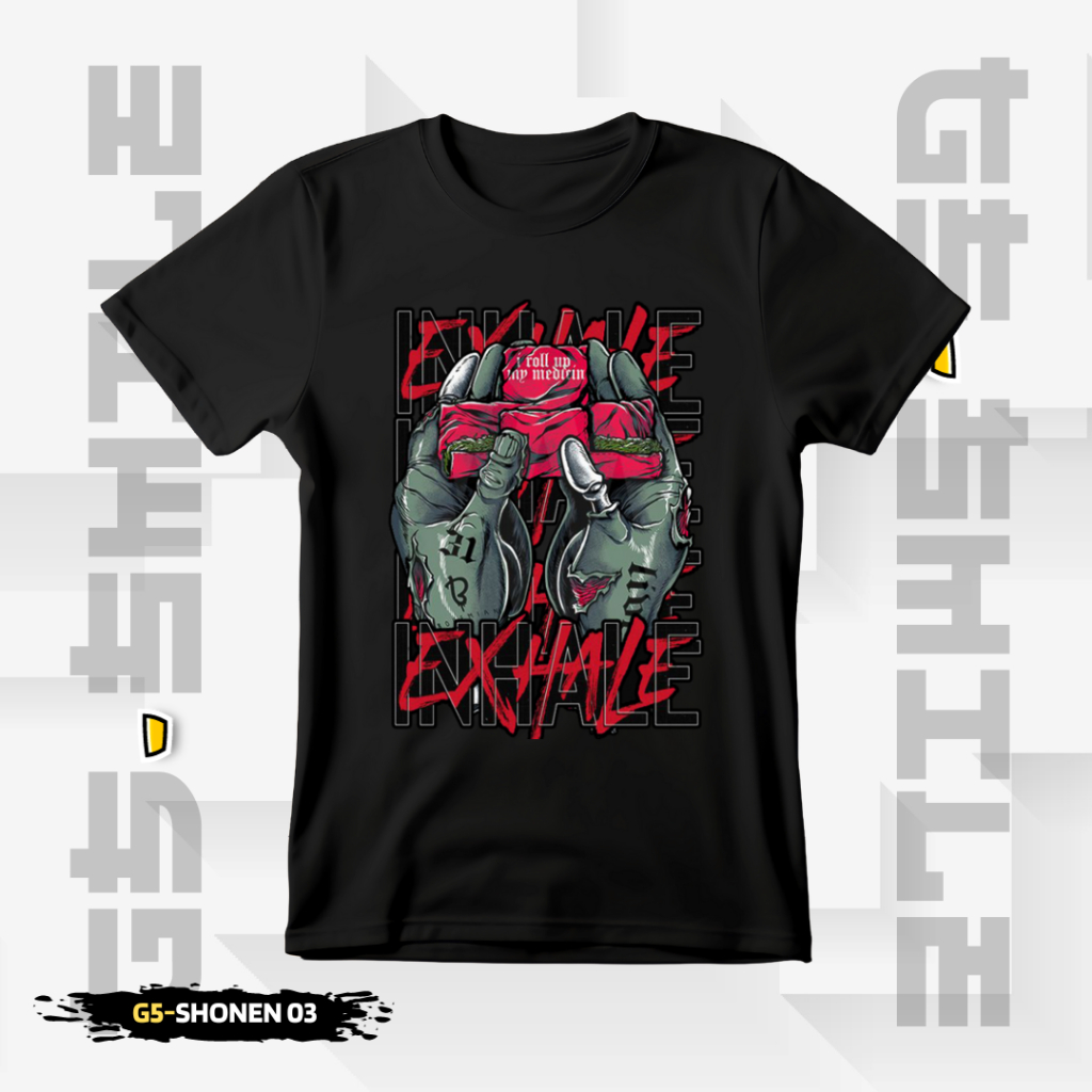 G5 SMILE Kaos Desain anime pria murah waifu MIX 12 shonen one piece goku dragonball distro limited b
