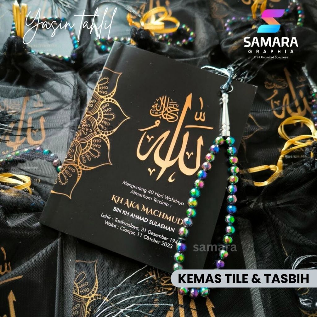 Buku Yasin dan Tahlil Custom Foto Softcover Lengkap 128 Halaman Terjemahan Kemas Tile Kemas Tasbih D