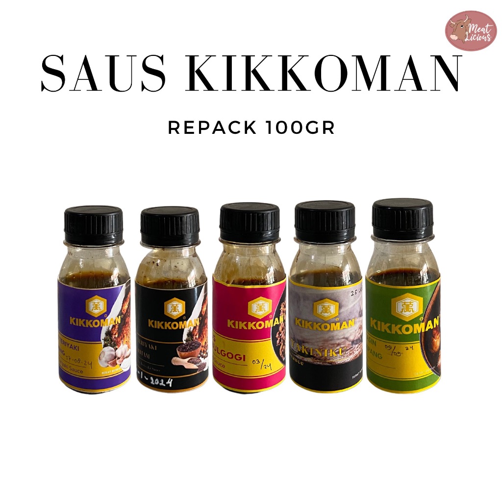 

SAUS KIKKOMAN 100gr (Teriyaki bawang, lada hitam, barbekue, bulgogi, yakiniku, gochujang)