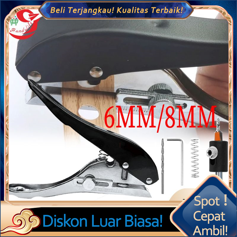 

Soft Grip Ukuran 6/8mm Manual Puncher Kertas Hole Punch Cutter Lingkaran Untuk Kerajinan