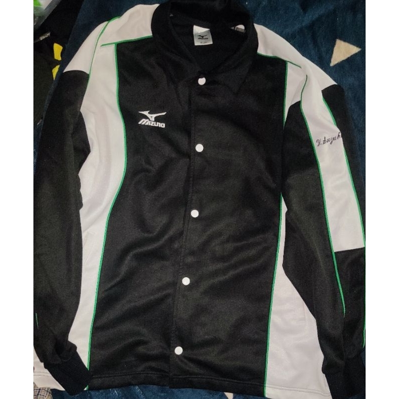 CASHBACK 40K Jacket Mizuno colorblock model varsity kerah