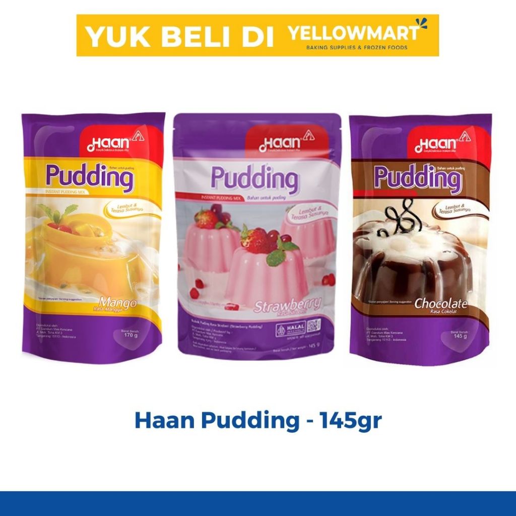 

HAAN PUDDING SUSU MANGGA - COKELAT - STROBERI