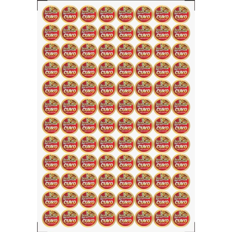 

stiker produk / label