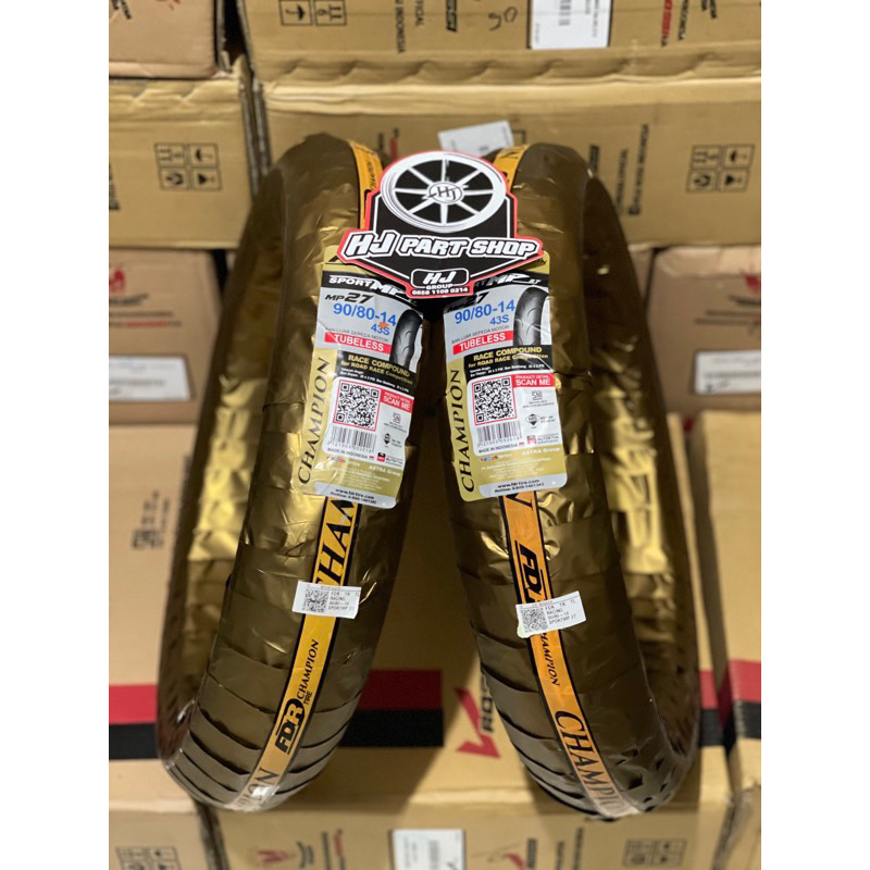 BAN FDR SPORT MP 27 90/80-14 MP27 RACING TIRE SOFT COMPOUND TUBELESS FDR MP27 90/80-14 Tubeless.. RA