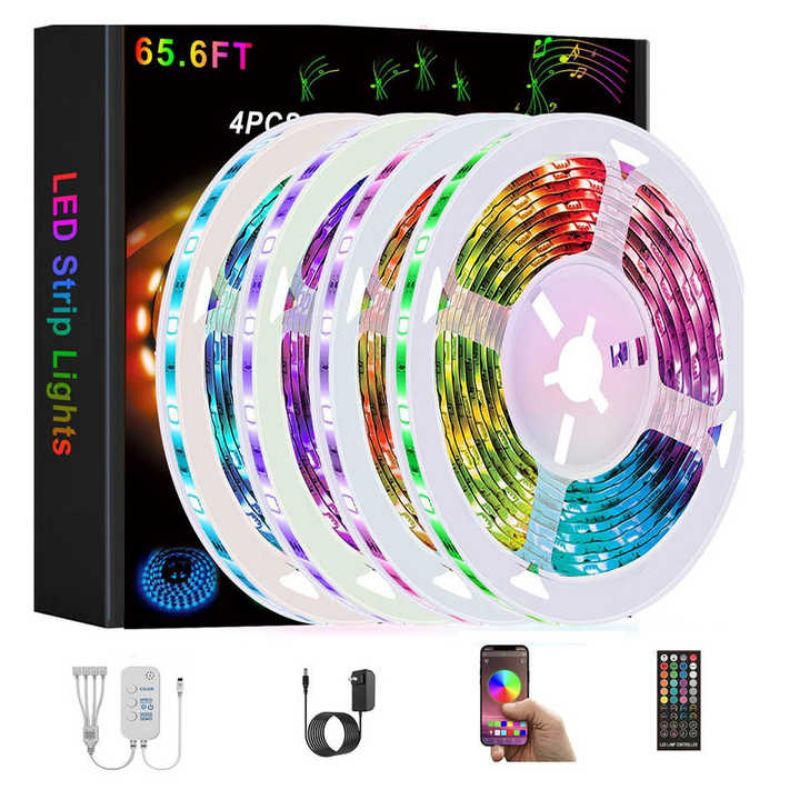 Paket Led strip RGB SMD 5050 2835 remote 24k IP44 15 meter warterproof set lengkap adaptor 3528 Lamp
