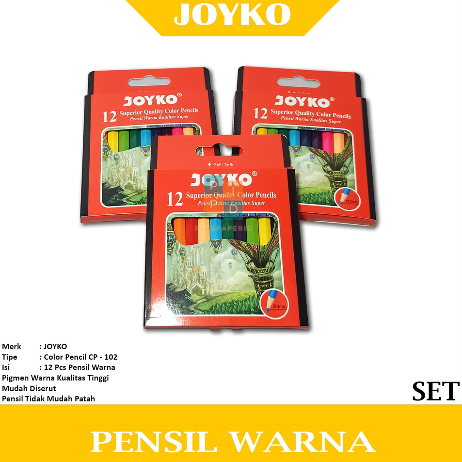 

Model Baru JOYKO - Pensil 12 Warna Mini - Color Pencil CP-102 - 1 Set Best Produk