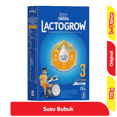 Lactogrow 3 Original 735 Gr Box 735Gr 350 750 1000 1 Kg Plain