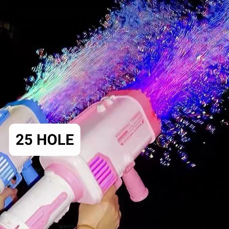 Mainan Anak Bubble Gun 25 Hole Rocket Launcher,Bubble Rocket,Pistol sabun