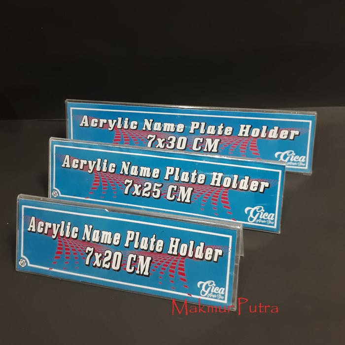 

Papan Nama Meja. Acrylic Name Plate Holder 1sisi uk. 7x20cm, 7x25cm, 7x30cm