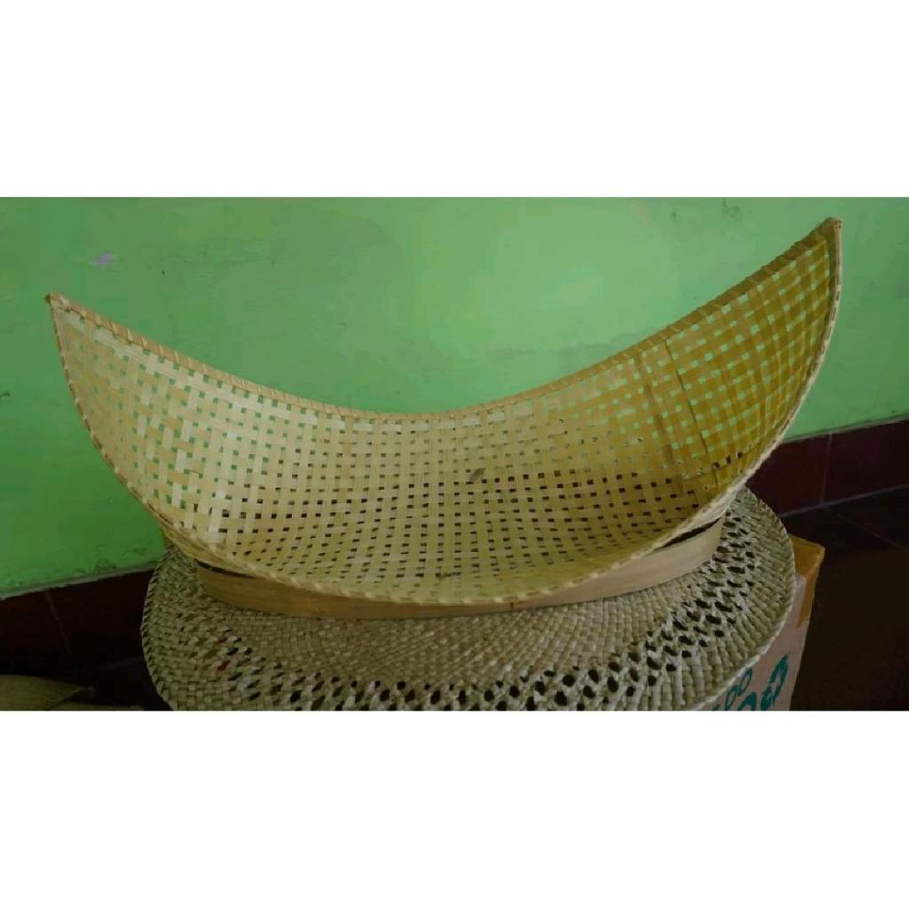 Piring Pincuk KAPAL Piring Bambu Piring Anyaman Bambu