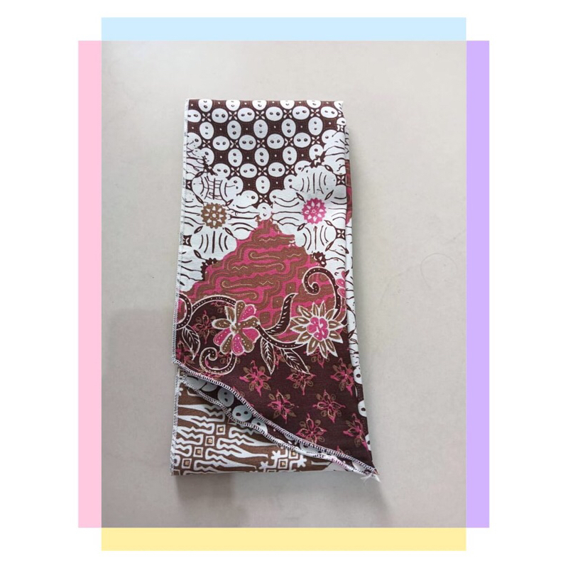 Syal batik merah pink / Syal batik / Syal indonesia / Syal / Kado Special