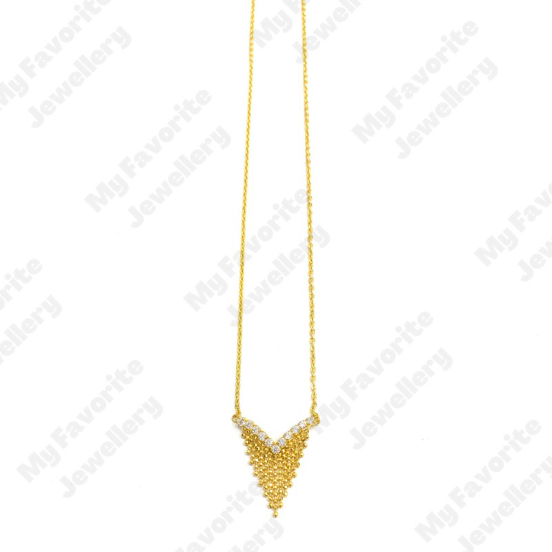 Kalung Aurel Rumbai Emas Asli Kadar 700