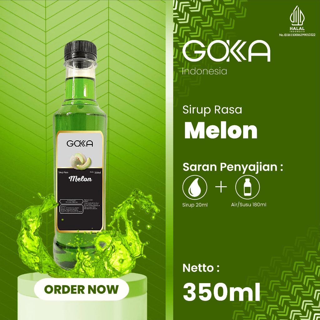 

Minuman Segar Sirup Gokka Rasa Melon / Melon Syrup Gokka 350ml