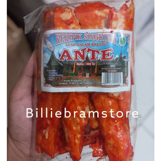 

MMYD0584 KERIPIK SINGKONG BALADO PADANG ANTE SANJAY LAMPUNG 200 GR