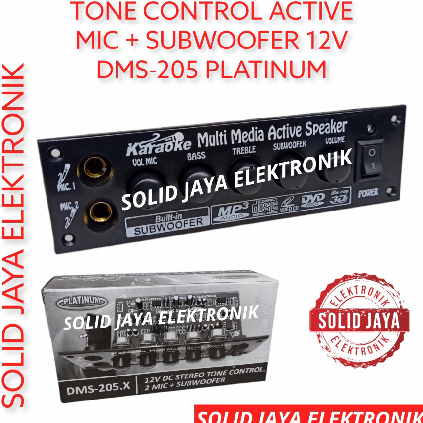 ⚡BEST SELLER⚡ KIT TONE CONTROL AKTIF 12V DC DMS205 KONTROL HI FI STEREO SUBWOOFER SUB MIC MIC KARAOK