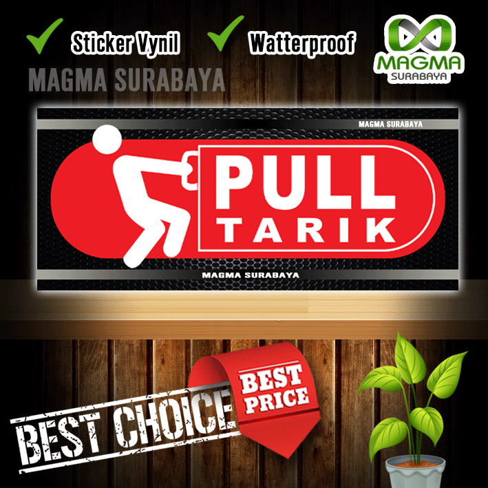 

Stiker Pintu Tarik - Dorong - Pull