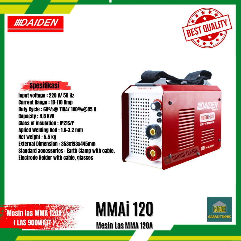 DAIDEN MESIN LAS MMA 900 WATT 120 AMPER