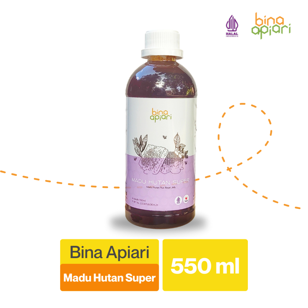 

Bina Apiari Madu Hutan Super 550ml Madu Murni Asli Lebah Hutan Riau Apis dorsata