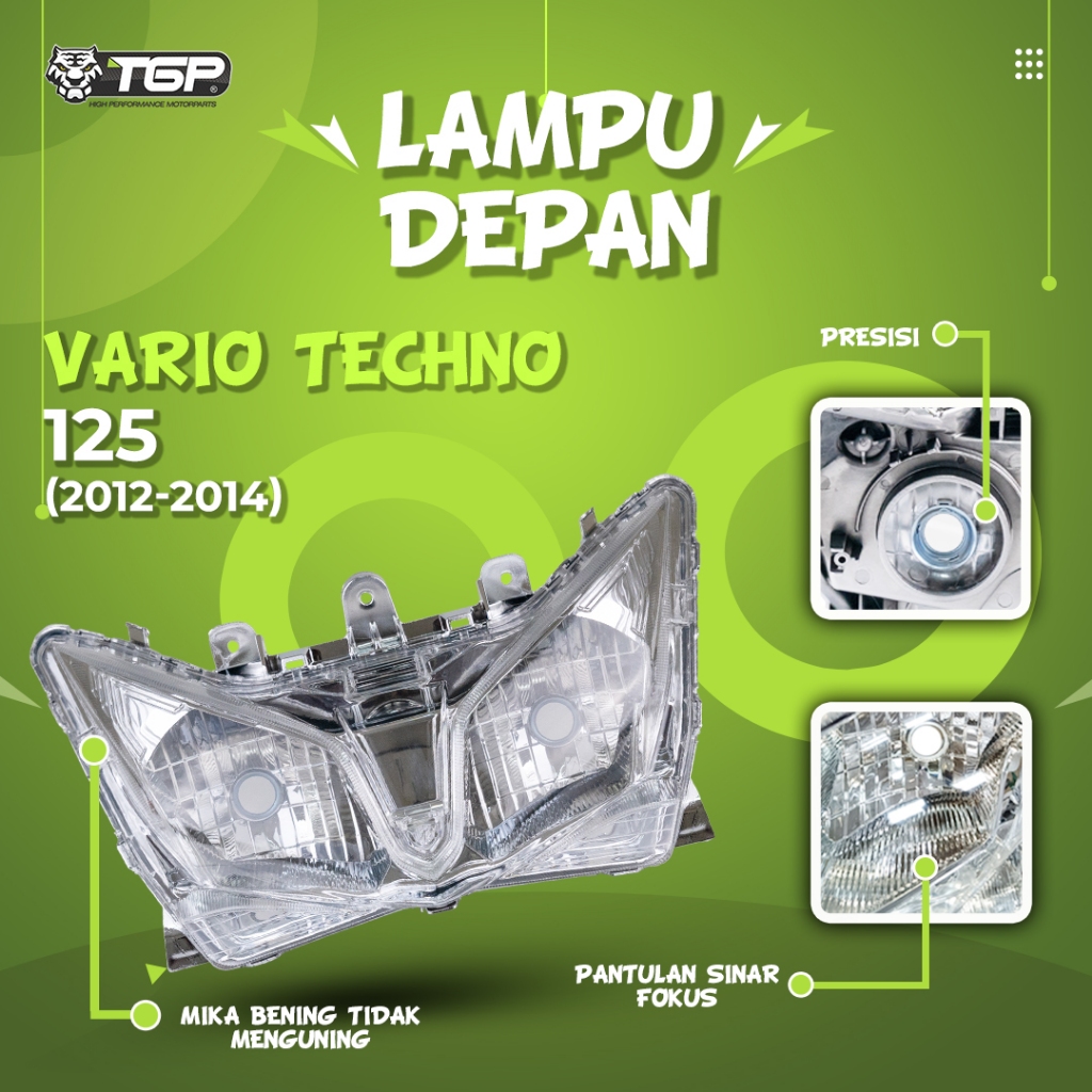 Reflektor Lampu Depan Honda Vario Techno 125 Old Bohlam / Lampu Depan Vario Techno 125