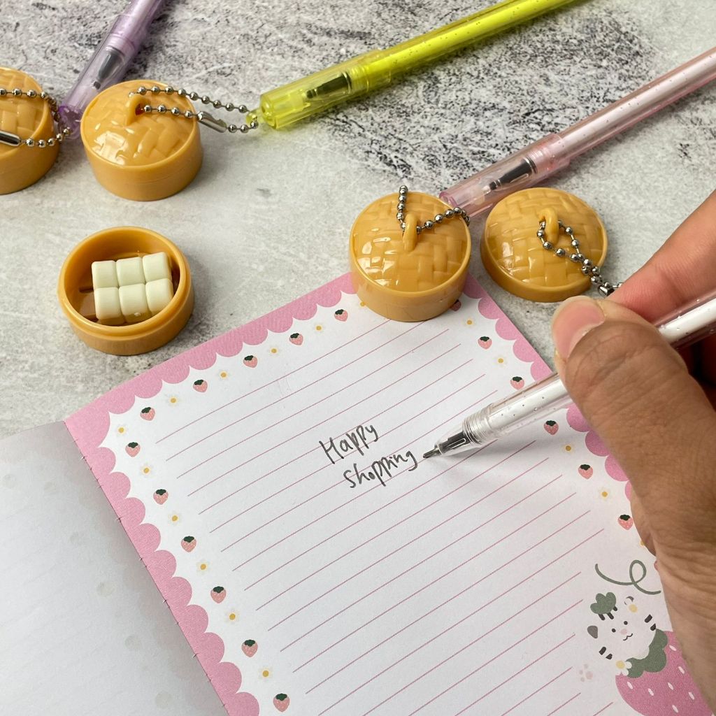 

PULPEN GANTUNGAN DIMSUM MANTOU V2 PG-1040 pen dimsum pena bakpao mantao bolpen atk sekolah COD