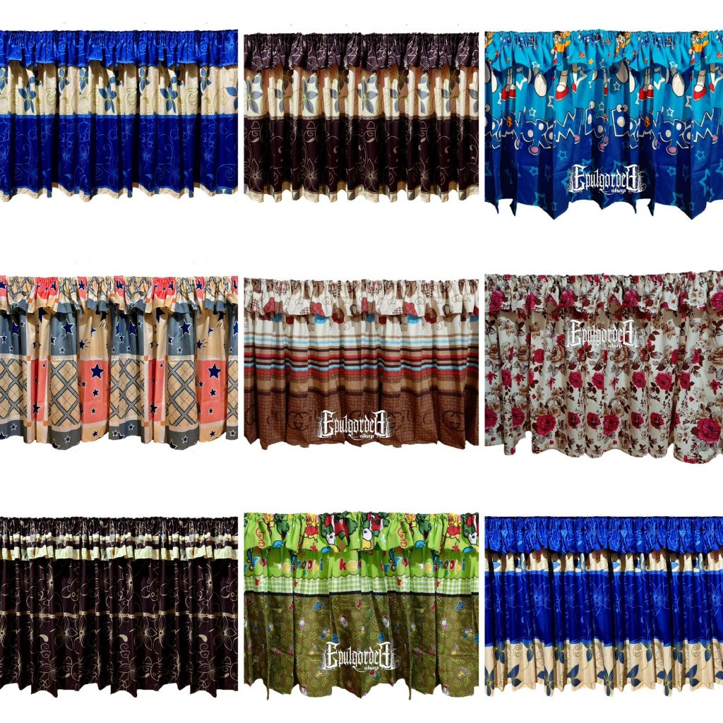 Tirai kolong dapur gorden kolong motif bunga sultan karakter
