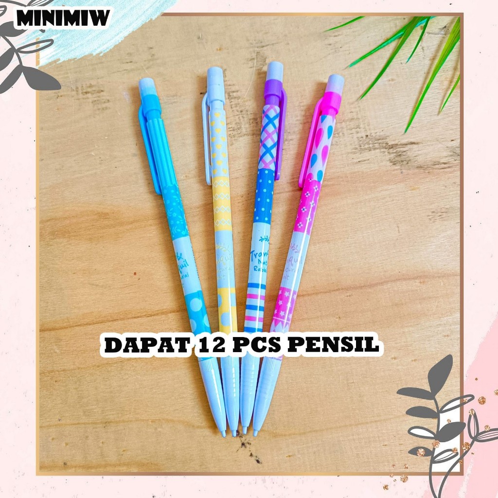 

SELUSIN (12 PCS) PENSIL CETEK MEKANIK TRANQUIL RABBIT KELINCI PCM-1033 MECHANICAL KLIK CLICK KARAKTER UNIK WARNA WARNI MURAH PENCIL ALAT TULIS KANTOR SEKOLAH MURAH TERMURAH COD