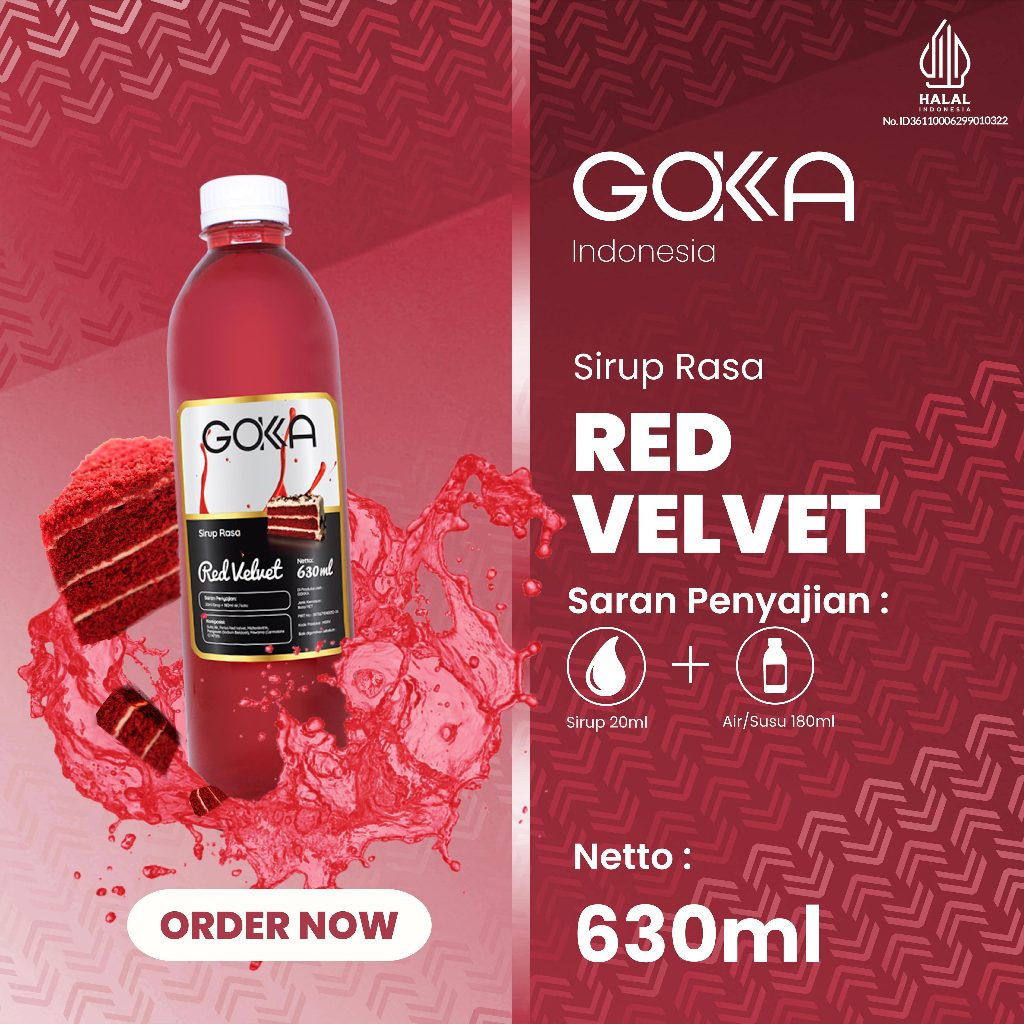 

Sirup Gokka Rasa Red Velvet / Minuman Syrup Gokka Red Velved 630ml