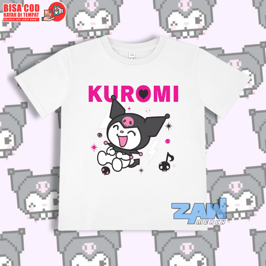 Baju Kaos Anak Kuromi / T-Shirt Anak Kuromi