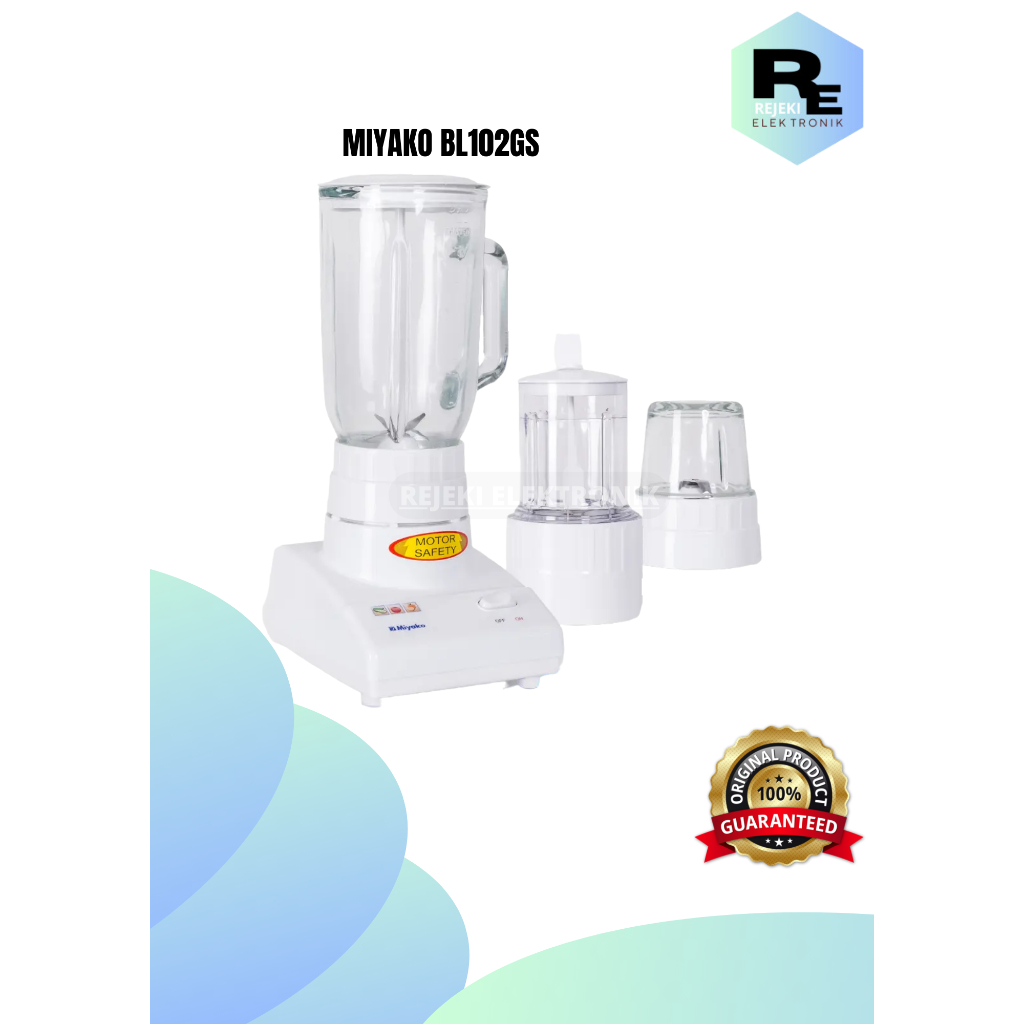 MIYAKO BL-102 GS Blender Kaca 3 in 1 1 Liter  BL102GS  BL-102GS BLENDER MAKANA PELUMAT JUS BL102GS