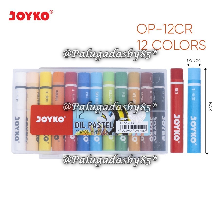 

(1 Set / 12 Warna) GROSIR Crayon JOYKO 12W OP-12CR Round / Krayon Minyak Oil Pastel Joyko OP-CR