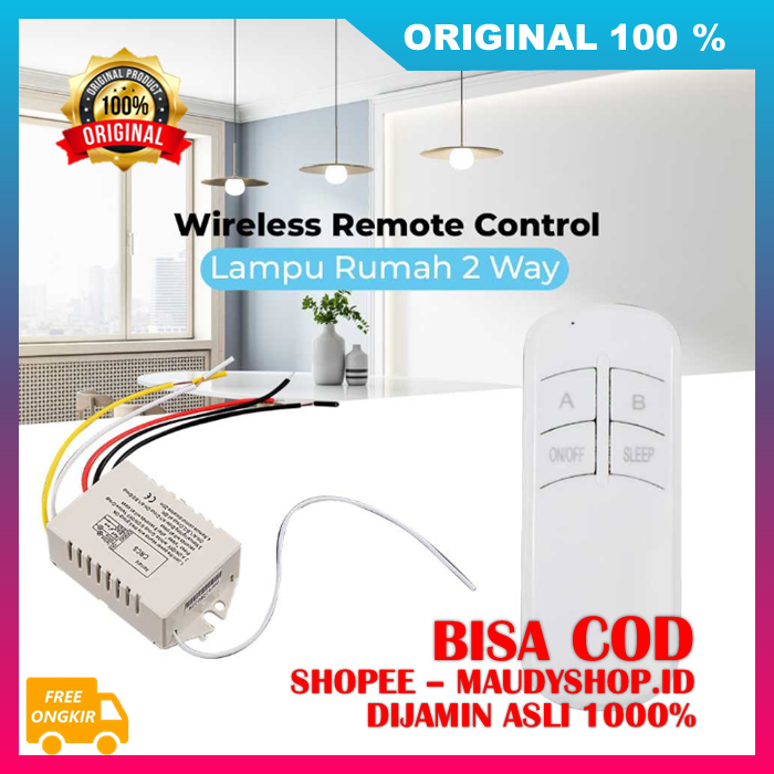 Saklar Remot Wireless Saklar Remot Jarak Jauh Remote Control Lampu Rumah ASLI ORI
