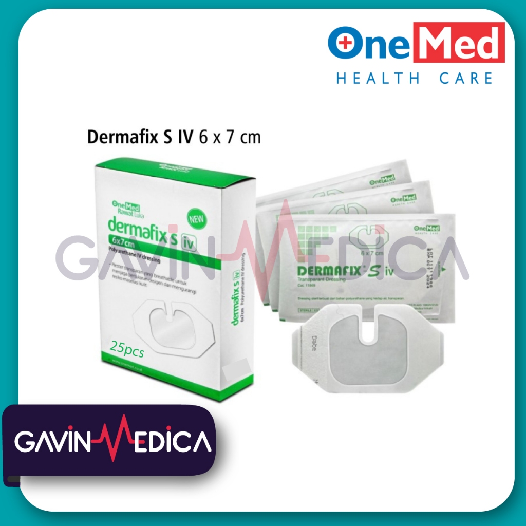 ONEMED Dermafix S iv 6x7 IV Box Isi 25 - Polyurethane IV Dressing