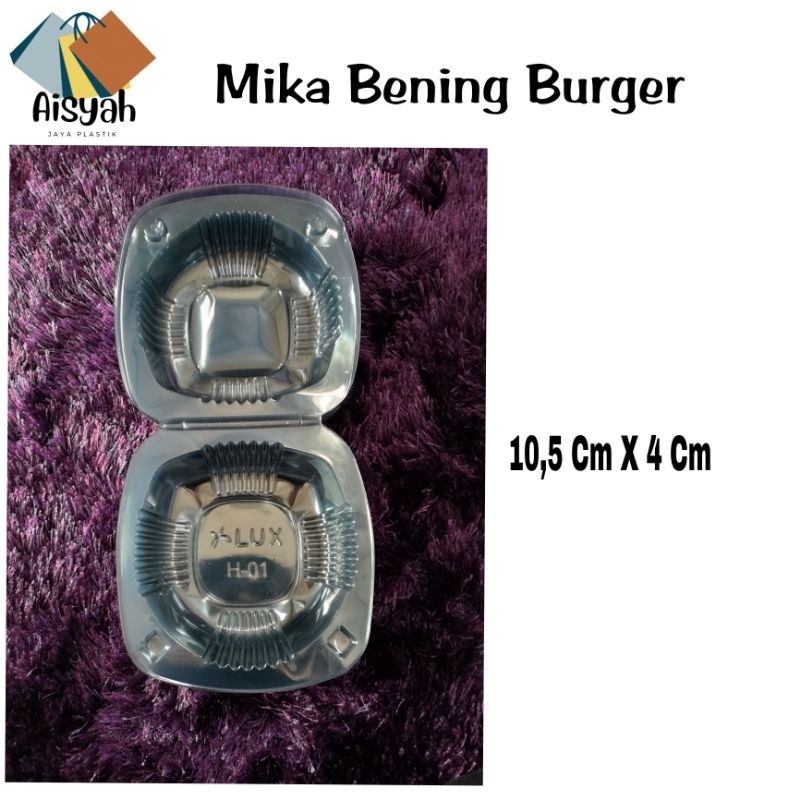 Mika Bening Burger / Tempat Burger /bungkus Burger  (Aisyah Jaya Plastik)
