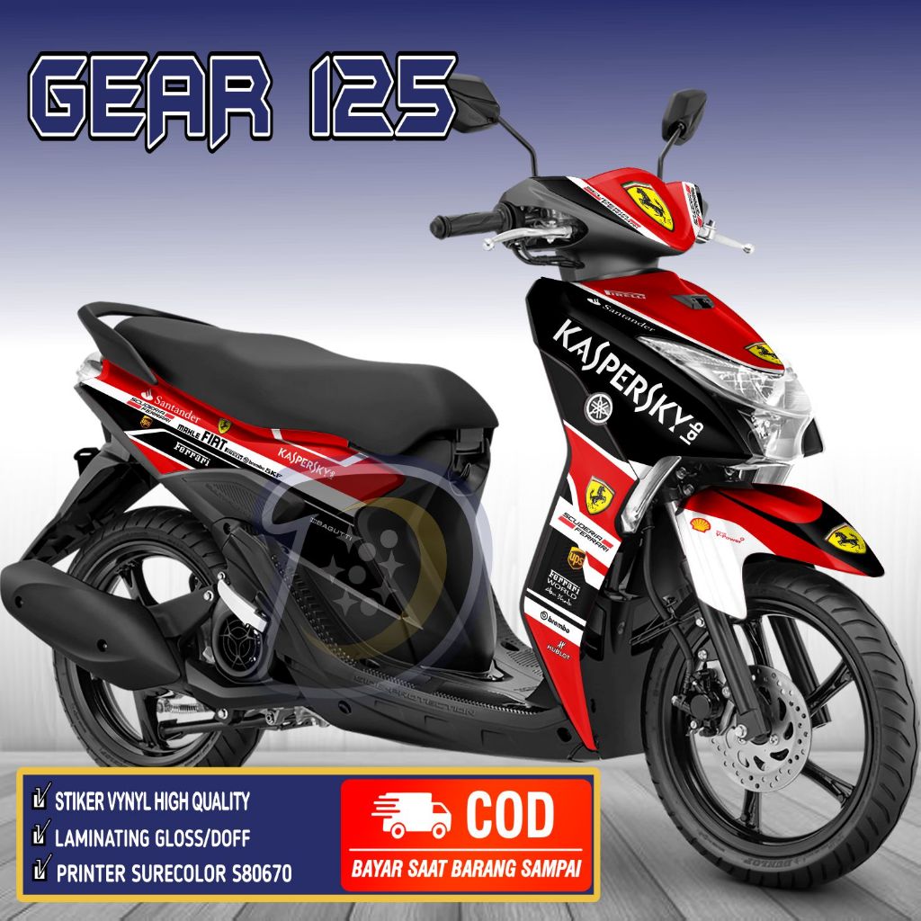 Decal Yamaha Gear 125 Striping Yamaha Gear Stiker Motor Yamaha Gear