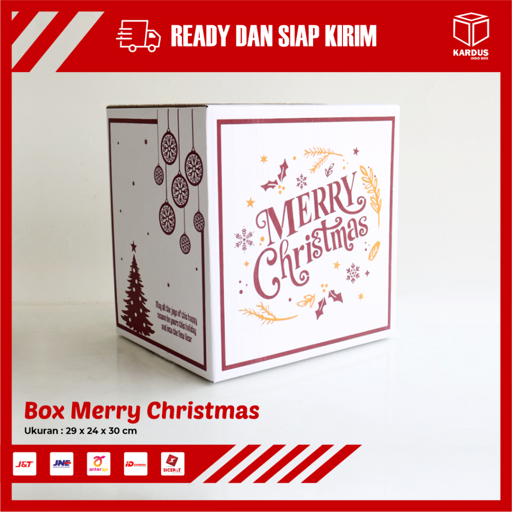 

Box Parcel - Special Edition "Merry Christmas" Uk. 29 x 24 x 30 cm Giftbox / Hampersbox / Parcelbox / Merrychristmas / Specialbox