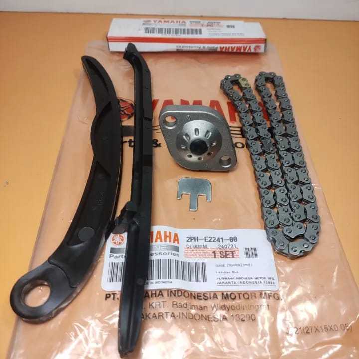 paket rantai keteng Mio M3+lidah tensioner+tonjokan keteng Mio M3 Mio S Mio GT 125 soul GT 125 Fino