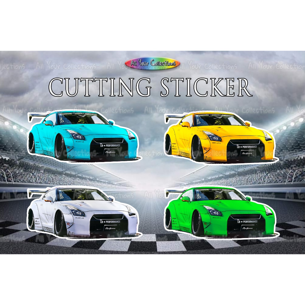 STICKER NISSAN GTR R35 LIBERTY WALK VIRAL STIKER VINYL CUTTING