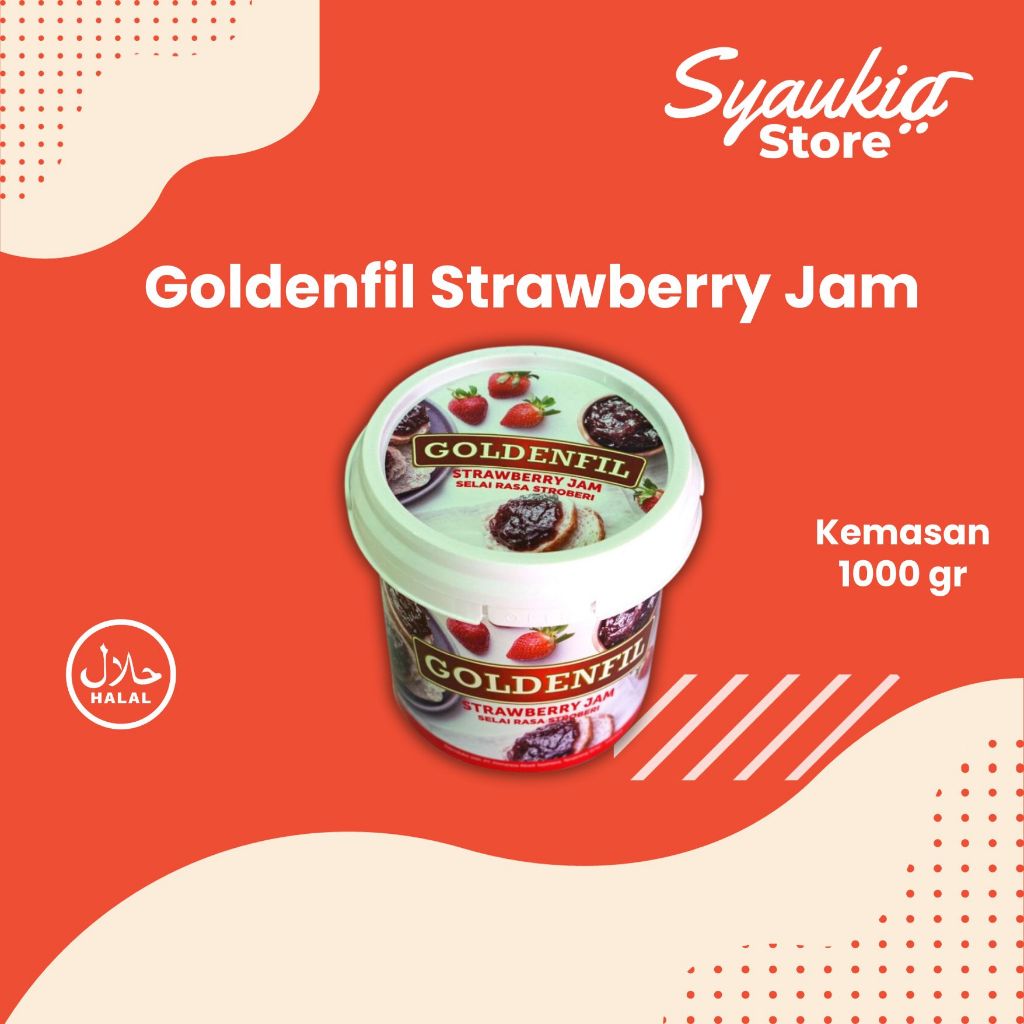 

GOLDENFIL 1 KG Goldenfil Strawberry Jam 1kg / Selai Rasa Strawberry