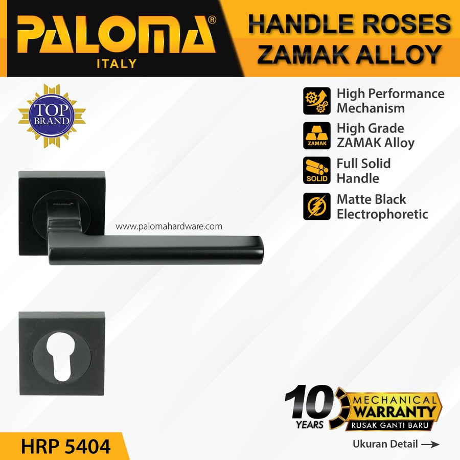 HRP 5404 PALOMA HANDLE ROSES MATTE BLACK HANDLE PINTU GAGANG PINTU HITAM