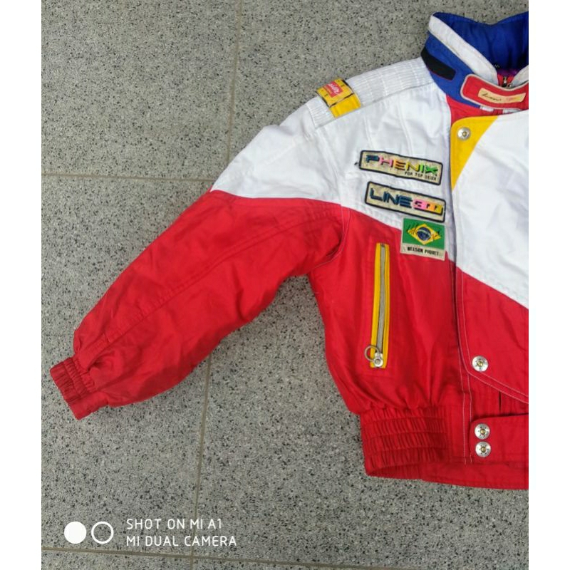 2 PCS BORONGAN JAKET VINTAGE RACING PHENIX NELSON PIQUET 80s