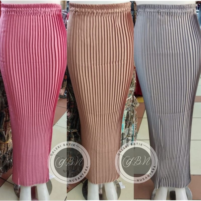 Rok Plisket Polos Jumbo / Bawahan Kebaya / Bawahan Batik Original