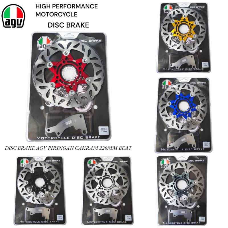 PIRINGAN DISK CAKRAM DEPAN 220MM PLUS BREKET/CAKRAM DEPAN MOTOR BEAT/PIRINGAN CAKRAM DEPAN VARIO/PIR