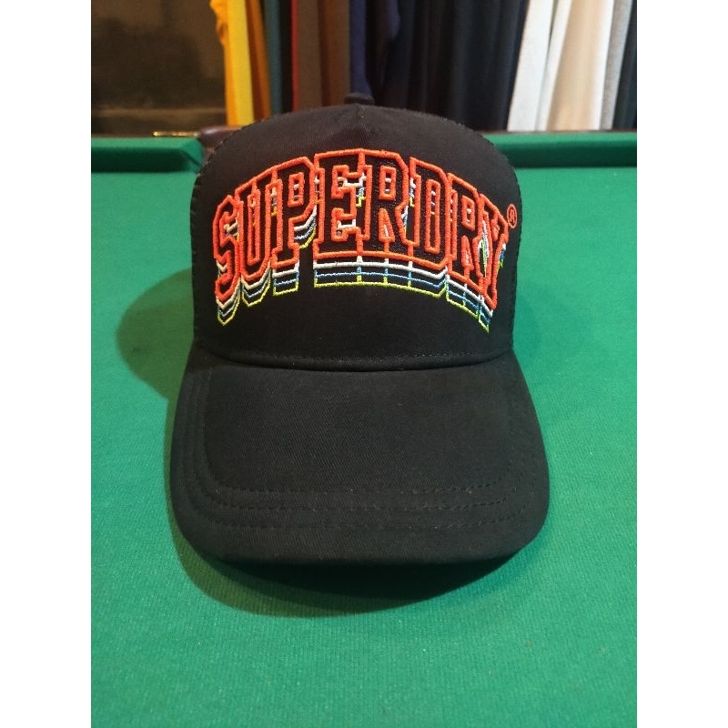 SuperDry Varsity Triple Cap Hitam