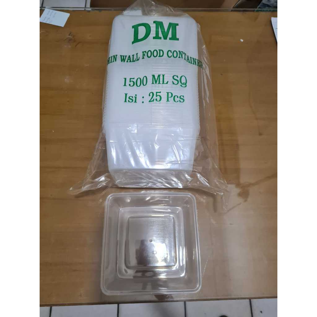 Thinwall Square DM 1500 ml / Kotak plastik 1500ml SQ