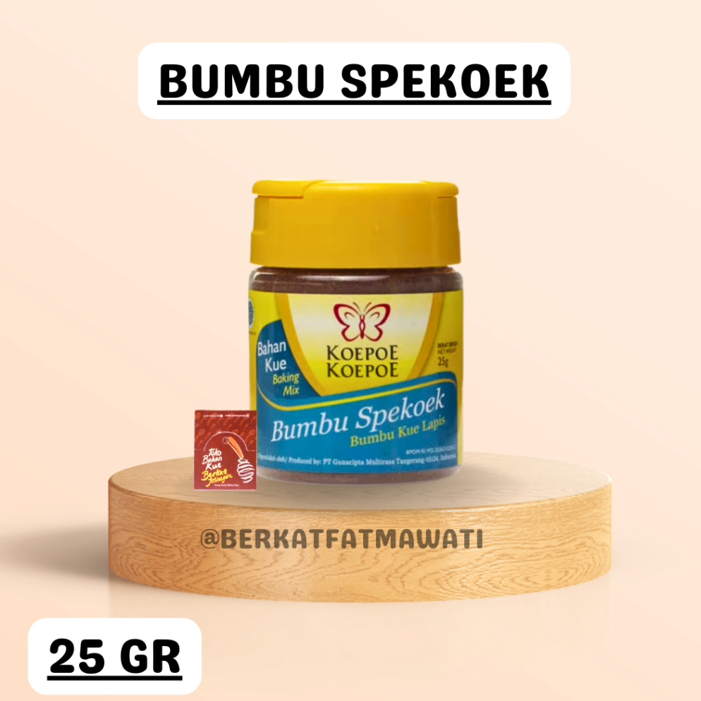

TERBARU⚡ BUMBU SPEKOEK KOEPOE KOEPOE 25 GR / SPIKOEK BUMBU KUE LAPIS LEGIT / 1/2 CTN ( 36 PCS )