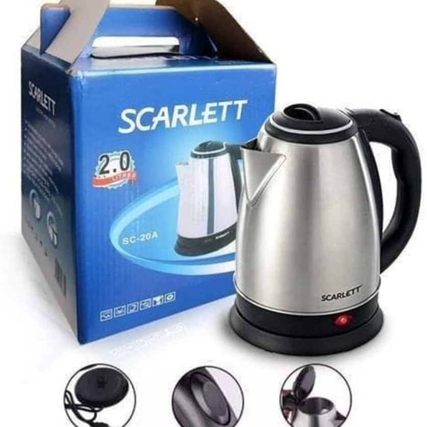 RCXR0057 【FSASH SALE】 TEKO LISTRIK SCARLETT 2 LITER HIGH QUALITY/TEKO PEMANAS AIR/TEKO LISTRIK MURAH