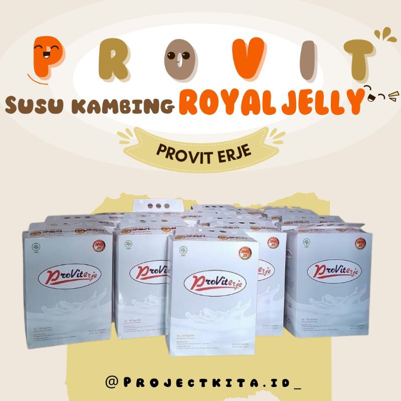 

Susu Kambing Etawa Provit Erje (Royal Jelly) [ 1 BOX ISI 50 Sachet ] // Susu Berkhasiat, Pengobatan Sunah, Herbal, dan Alami