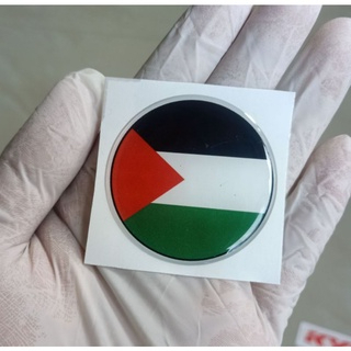 

Stiker Bendera Palestina Bulat Timbul Lentur ukuran 5cm aksesoris aksi bela palestine fashion muslim